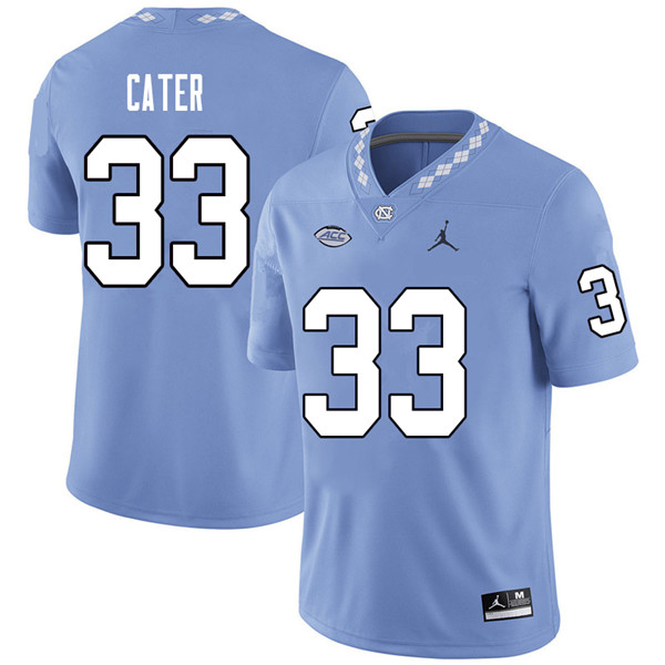 Jordan Brand Men #33 Allen Cater North Carolina Tar Heels College Football Jerseys Sale-Carolina Blu